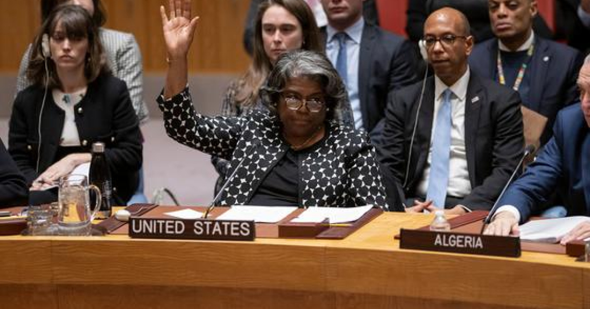 US vetoes Algerian resolution demanding immediate ceasefire in Gaza | The United Nations Office at Geneva